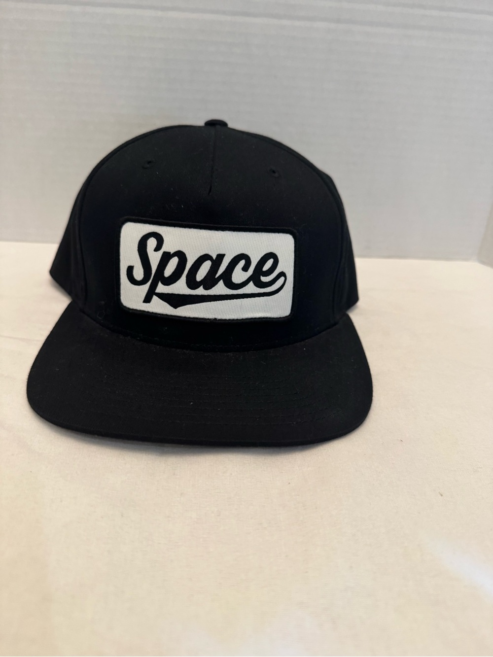 Black Space Patch Snapback Baseball Cap Hat Adjustable One Size Unisex Adults